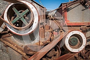 Side of Steam Powered Thresher