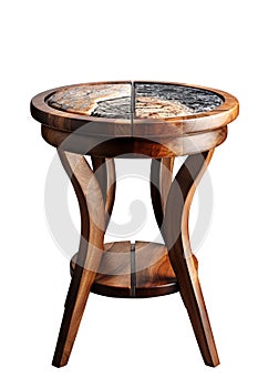 Side table isolated white background, AI generated