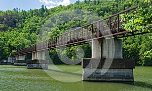 An Side View of an Appalachian Trail Footbridge
