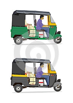 Side view Auto rickshaw