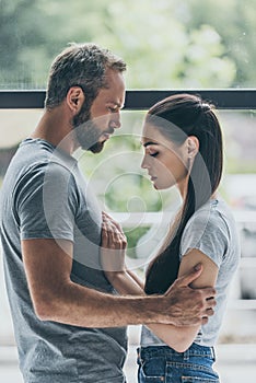 side view of bearded man photo