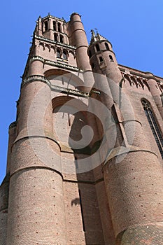 Side view of the bell tower of the cathedral Sainte-CÃÂ©cile in Albi photo