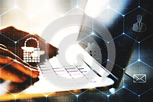 Internet and web safety concept