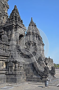 Side View of Candi or Temple Siwa in Prambanan Temple Compounds