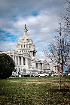 Side view of Capitol building in Washington, D.C.