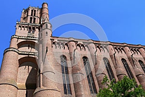 Side view of the Cathedral Sainte-CÃÂ©cile in Albi photo