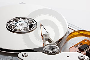 Side view of chrome hard drive