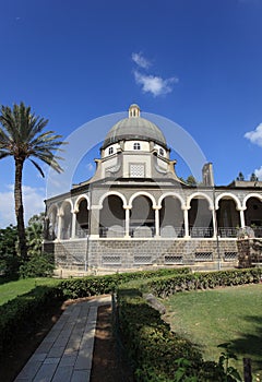 Side view of the Church of the Beatitudes