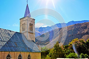 Side view church Pisco Elqui photo