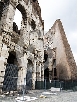 Side view of the Colosseum