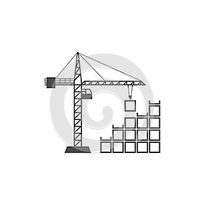 Side view of crane constructions photo