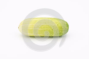 Side view of cucumber isolated on white background