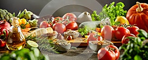 Side view of cutting board covered by food