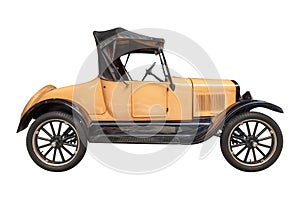 Side view of an early twentieth century American car