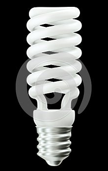 Side view of Energy efficient light bulb