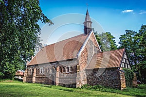 Old church in Chlebowo, Poland