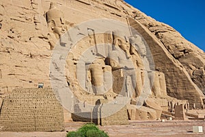 Side view of the Great Temple with Ramesses II