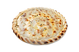 Side view of homemade ossetian pie