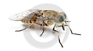 Side view of a Horsefly, Tabanus, isolated