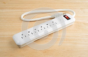 Side view of a household surge protector