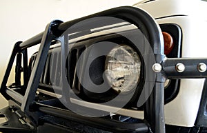 Side view of Jeep car headlight