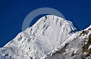 Side view of the K2 peak the second highest peak in the world