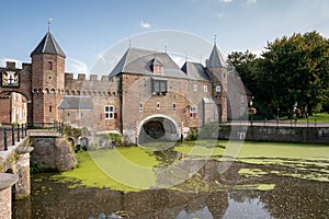 Side view of the Koppelpoort (Eemshaven) in Amersfoort, The Netherlands, historical building
