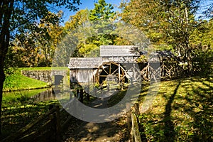 Side View of Mabry Mill, Floyd County, Virginia USA