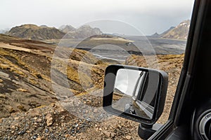 Side view mirror, Iceland drive