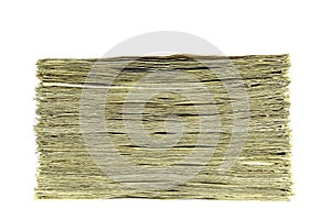 Side View money isolated on white