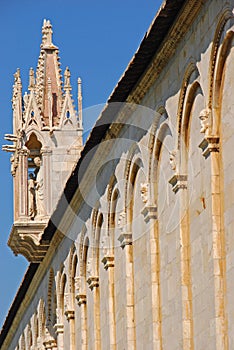 Side View of Monumental Cemetery in Pisa Italy photo