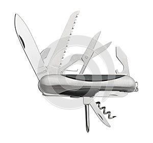 Side view of multi function pocket knife