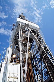 Side View of Offshore Drilling Rig