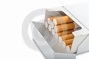 Side view of a pack of cigarettes