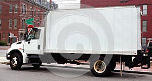 Side View of Parked Delivery Truck