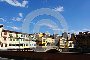 Side view of Ponte Vecchio in Florence