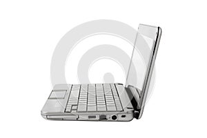 Side view of a portable computer isolated