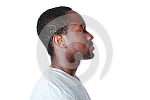 Side view portrait of african man