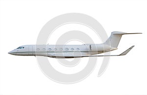 Side view of private jet airplane