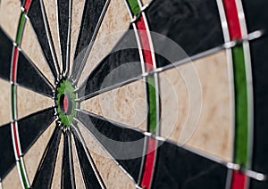 Side view of professional dart board