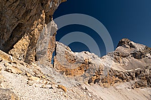 Side view of the Rolando gap with the Casco peak in the background photo