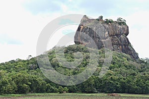 Side view of Sigiriya rock fortress