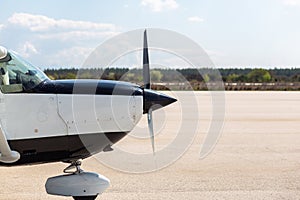 Side view of a small passenger plane