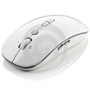 Side view of smart device mouse isolated on white background photo
