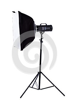 Side view studio flash with clipping path.