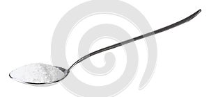 side view of tablespoon with grained Rock Salt