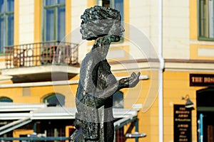Side View To Sola Statue Representing The Sun In Karlstad photo