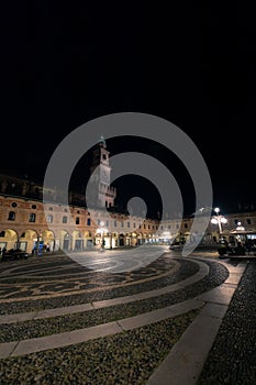 Side view of the tower of vigevano