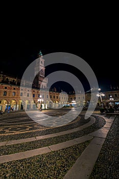 Side view of the tower of vigevano