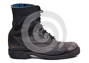 Used Army Boot - Side View